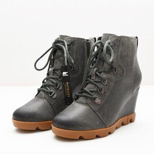 SOREL Joan Uptown Wedge Bootie Women's Size 8.5 Quarry Grey
